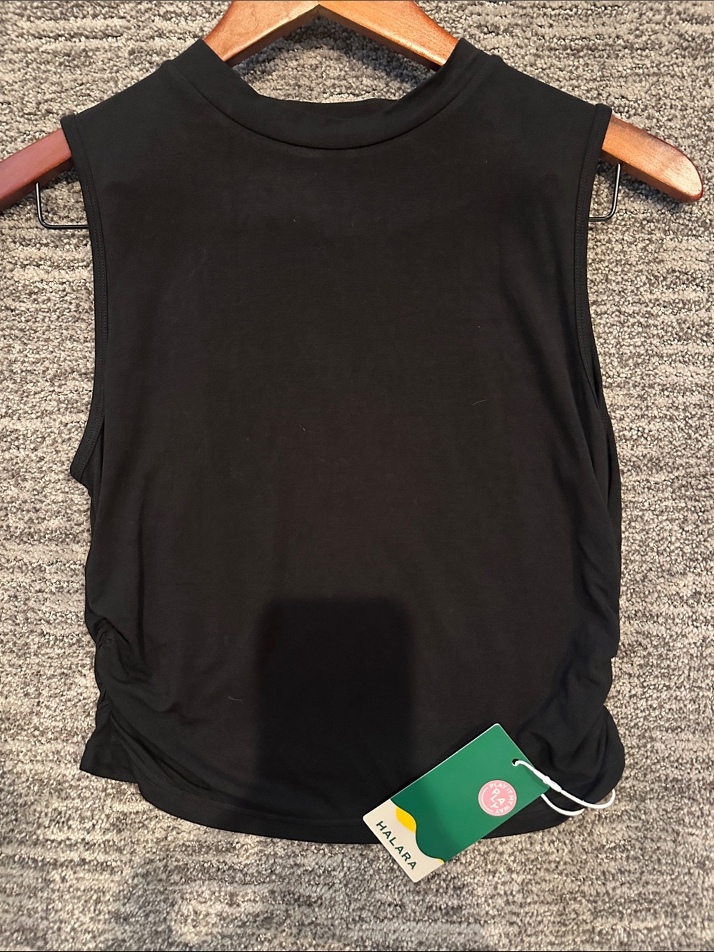 HALARA Black Mockneck Sleeveless Tank